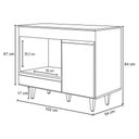 Ver imagem 4 de Balcão Multiuso para Cooktop 4 Bocas Georgia Branco - Lumil Móveis