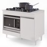 Balcão Multiuso para Cooktop 4 Bocas Georgia Branco - Lumil Móveis - 8