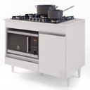 Ver mais imagens de Balcão Multiuso para Cooktop 4 Bocas Georgia Branco - Lumil Móveis