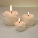 Ver imagem 2 de Trio de Vela Decorativa Rosa Realista Kit com 3 Velas