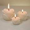 Trio de Vela Decorativa Rosa Realista Kit com 3 Velas - 2