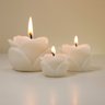 Trio de Vela Decorativa Rosa Realista Kit com 3 Velas - 1