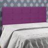 Cabeceira Estof para Cama Box Solt 90cm Clean Veludo Berinj - 1