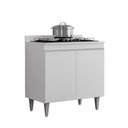 Ver imagem 4 de Balcão Cooktop Ellen 80cm 2 Portas Branco Maderatto Móveis