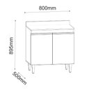 Ver imagem 2 de Balcão Cooktop Ellen 80cm 2 Portas Branco Maderatto Móveis