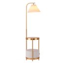 Ver imagem 1 de Luminária de Chão Rutahi para Sala de Estar com Gaveta de Mesa de Centro Quarto em Metal - 160x35cm