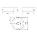 Ver imagem 5 de Cuba De Sobrepor Deca Slim 40X40 L.22040.26 Redonda Barbante