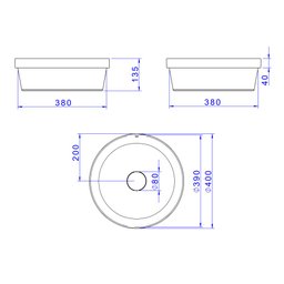 Cuba De Sobrepor Deca Slim 40X40 L.22040.26 Redonda Barbante - 5