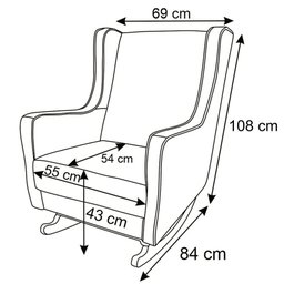 Poltrona Amamentação Sofia PB601 Decor Loppes Poltrona Amamentacão Balanço Decorativa Quarto Bebê - 7 Poltrona Amamentação Sofia PB601 Decor Loppes Poltrona Amamentacão Balanço Decorativa Quarto Bebê - 7
