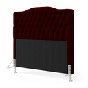 Ver imagem 2 de Cabeceira Estofada Decorativa Pollux Para Cama Box 160 Para Cama Queen Sued Bordô Aradecor