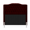 Ver imagem 3 de Cabeceira Estofada Decorativa Pollux Para Cama Box 160 Para Cama Queen Sued Bordô Aradecor