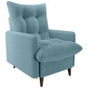Ver imagem 7 de Conjunto P/ Sala Montreal 1 Poltrona Decorativas e 1 Puff Bouclê Azul - Matrix