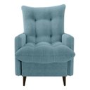 Ver imagem 6 de Conjunto P/ Sala Montreal 1 Poltrona Decorativas e 1 Puff Bouclê Azul - Matrix