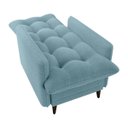 Ver imagem 3 de Conjunto P/ Sala Montreal 1 Poltrona Decorativas e 1 Puff Bouclê Azul - Matrix
