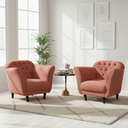 Ver imagem 1 de Kit 2 Poltronas Decorativa Dália Bouclé Terracota