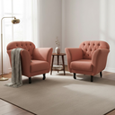 Ver imagem 2 de Kit 2 Poltronas Decorativa Dália Bouclé Terracota