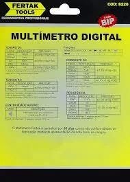 MULTÍMETRO DIGITAL FERTAK TOOLS - 2