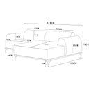 Ver imagem 5 de Sofá 5 Lugares com Chaise Direito Sala Estar Molino 320cm D02 Linho Verde Musgo C-117 - Lyam Decor