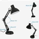 Ver imagem 7 de Luminária Articulada Escritório Regulavel Leitura Base Mesa Metal Articulavel Preto