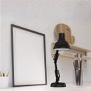 Ver imagem 6 de Luminária Articulada Escritório Regulavel Leitura Base Mesa Metal Articulavel Preto