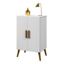 Ver imagem 5 de Sapateira Cali em Mdf Base Madeira 2 Portas e 3 Prateleiras:off White