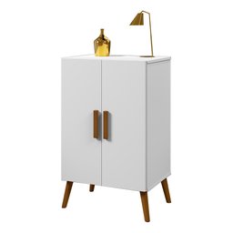 Sapateira Cali em Mdf Base Madeira 2 Portas e 3 Prateleiras:off White - 5
