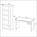 Ver imagem 5 de Mesa para Escritório Me4165 Nogal/preto Tecnomobili