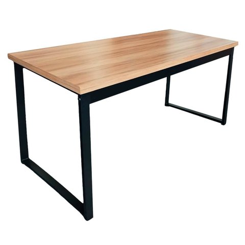 Mesa Escrivaninha Office Estilo Industrial 150x60x70 Nogal/preto Mesa para Escritório Estilo