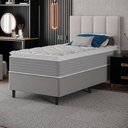 Ver imagem 2 de Cama Box Solteiro Molas Ensacadas Pillow Top 88x188x63cm Martino Cinza Umaflex
