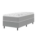 Ver imagem 1 de Cama Box Solteiro Molas Ensacadas Pillow Top 88x188x63cm Martino Cinza Umaflex
