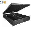 Ver imagem 2 de Cama Box Baú Casal Bi-Partido Green Cinza Suede + Colchão Espuma D28 138x188x10