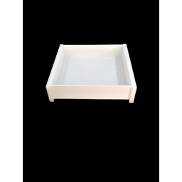 Bandeja Quadrada Em Acrílico Branco Sem Cristal Lavabo 46BRX - 2
