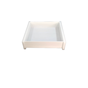 Bandeja Quadrada Em Acrílico Branco Sem Cristal Lavabo 46BRX