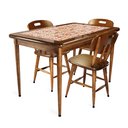 Ver imagem 1 de Mesa retangular 3 lugares para cozinha em madeira e 28 azulejos - Frutas