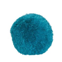 Puff Baú Pelucia Felpudo Redondo Azul Turqueza e Tampa Banqueta - 3