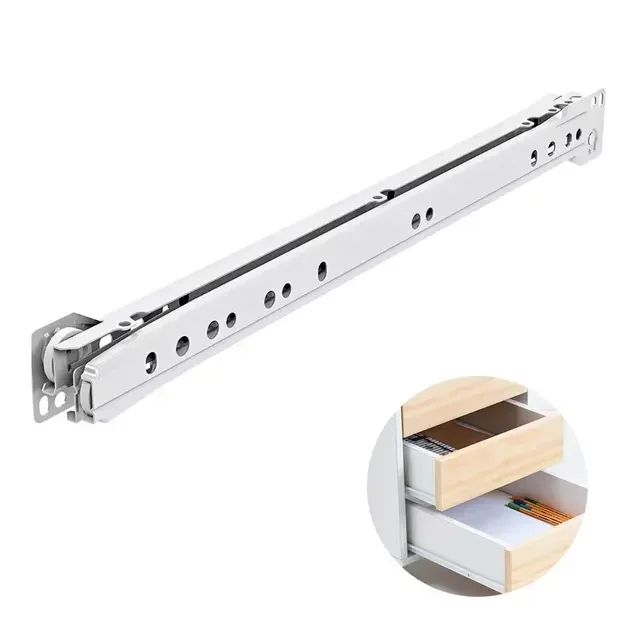 Corrediça para Gaveta Simples Branca 45cm Fgvtn - 06 Pares - 1