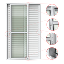 Ver imagem 3 de Porta Correr Venez. 3F.Móv.210 x 150 Elite c/Fechad.Tetra V.Liso Branco Brimak