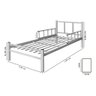 Cama Solteiro Int. de Tubolar/aço Alojamentos.:cinza - 2