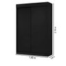 Guarda-Roupa Solteiro com 2 Portas e Espelho Bolt Preto - 5