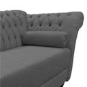 Ver imagem 3 de Recamier Decorativo Divã Styllus Lado Esquerdo Couro Cinza