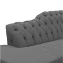 Ver imagem 5 de Recamier Decorativo Divã Styllus Lado Esquerdo Couro Cinza