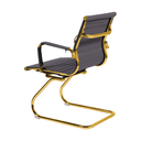 Ver imagem 3 de Cadeira de Escritório Eames Cinza - Fixa | Dourado Brilho