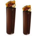 Ver imagem 1 de Vaso de Chão Decorativo Grande Torre -:preto/kit com 2 - 70x20cm e 60x20cm