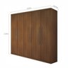 Guarda-Roupa Casal 5 Portas 6 Gavetas Roma Bianchi Móveis - 4