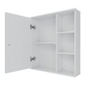 Ver imagem 6 de Espelheira para Banheiro 1 Porta 3 Prateleiras Treviso MGM Móveis Branco