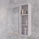 Ver imagem 2 de Espelheira para Banheiro 1 Porta 3 Prateleiras Treviso MGM Móveis Branco