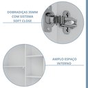 Ver imagem 4 de Espelheira para Banheiro 1 Porta 3 Prateleiras Treviso Mgm Móveis