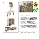 Ver imagem 4 de Conjunto Charlotte 180cm Retrô Tv 75" 4 Peças Pinho / Off White