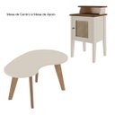 Ver imagem 7 de Conjunto Charlotte 180cm Retrô Tv 75" 4 Peças Pinho / Off White