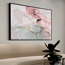 Ver imagem 1 de Quadro Decorativo Abstrato Mármore Prime Luxo em Moldura Caixa Tacolado Moldura Trad 1cm Preta com V